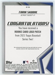 2021 Tops Tarik Skubal Rookie Logo Patch Card RP-TSK